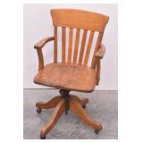 Oak Rolling Office Chair