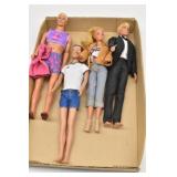 (3) Ken and (1) Barbie dolls