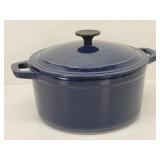 Martha Stewart Blue Enameled Cast Iron Dutch Oven