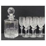 Crystal Square Decanter set (7 glasses)