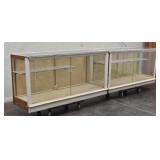(2) Glass Display Cases Adjustable Shelves 12 ft.