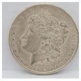 1902-O Morgan Silver Dollar - AU