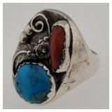 Navajo Native American Sterling, Turquois & ...