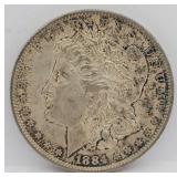 1884-O Morgan Silver Dollar - XF