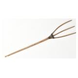 Primitive Hand Made Wood Pitchfork