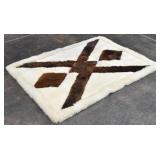 Alpaca Fur Tridimensional Design Rectangular Rug