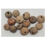 (14) Ancient Pre-Columbian Spindle Whorl Beads__