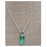 Sterling & Hexagonal Point Pendant Necklace