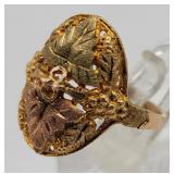 Black Hills 10K Gold Filigree Ring 2.6 grams