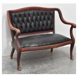 Late 19th century Mahogany / Black leather