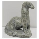 Inuit Carved Soapstone Otter - Signed ABRAHAM