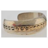 C/J Nez Native American 14K Gold & Sterling ...