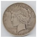1922-S Peace Silver Dollar - VF
