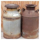 (2) Antique / Rustic Milk Cans