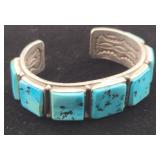 Sterling & Turquois Cuff Bracelet
