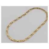 10K Gold Greek Key Necklace - 18.945 g