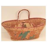 Matlatzinca Mexican Woven Canasta Market Basket