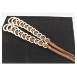 Antique Celluloid & Leather Harness Spreader Rings