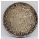1891-S Morgan Silver Dollar - AU