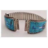 Michael Rogers Paiute Sterling Micro Mosaic Band