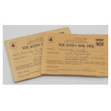 (2) USA World War II Ration Book Four