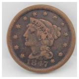 1847 Braided Hair Large Cent