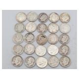 (25) 1946-1964 Roosevelt 90% Silver Dimes