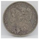 1890-O Morgan Silver Dollar - VF