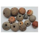 (14) Ancient Pre-Columbian Spindle Whorl Beads