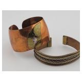 Mexico Copper Cuff Bracelet & Braided Cuff ...