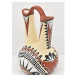 Osage Native American Pottery Vase SIGNED Lynda