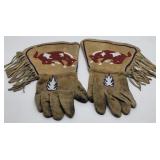 Native American Shoshone  Beaded Gauntlet Gloves