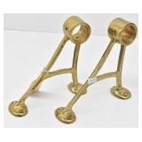 Pair of Western Style Brass Bar Rail Brackets