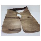 Western Leather Cowboy Chaps 27" long