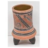 Terra Cotta Hand Made Carved Vase