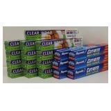 (13) Boxes Clear Wrap & (6) Boxes Wax Paper