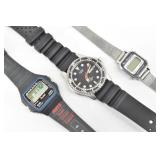 (3) Wrist Watches: Citizen Quartz Water Resistance