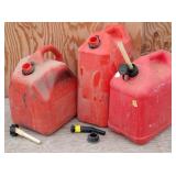 (3) Red Gas Cans