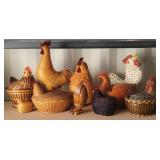 Vintage Woven Wicker Chicken Baskets