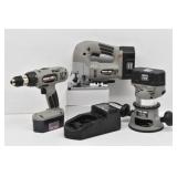 (3) Porter Cable 19.2V Cordless Power Tools...