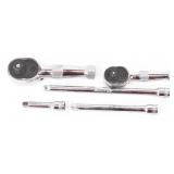 (2) Stubby Ratchets & 3 Socket Extension Bars...