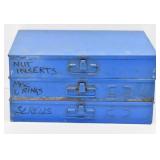 (3) Metal Tool Cases w/ Contents, Screws & More