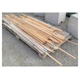 Lot of Assorted Wood Strips/2x4s/moldings