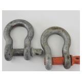 (2) Gray Anchor Shackles Bolt Style