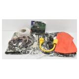 Camo Tarp Bags, Gas Hose w/ Gauge, Marine Wire...