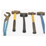 16" Slip Joint Pliers, Rubber & Steel Hammers