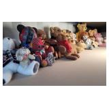 Collection of Various Plush Teddy Bears