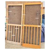 (2) Wooden Screen Doors
