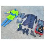 Scuba Variety Lot - Valves, Suits & Flippers
