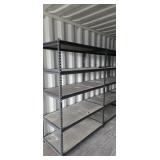 (5) Black Metal Shelf Units